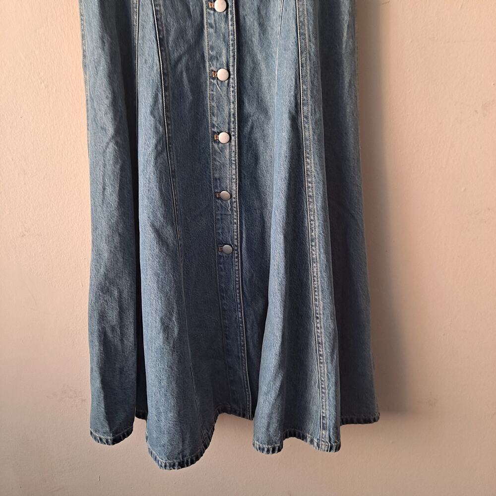 NWT Madewell Pleated Midi Shirtdress Airy Denim Edition Billings Wash Size 6 - Picture 9 of 16
